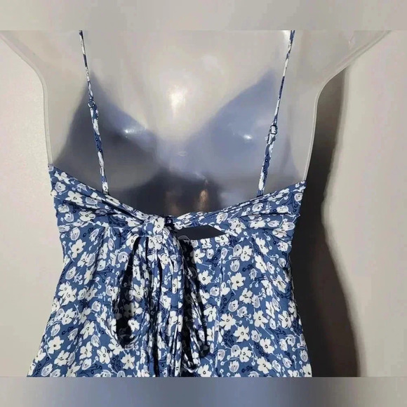 REFORMATION Flourish Ivory Floral Print DIETRICH A-Line Tie Waist Crepe Dress 2P - Picture 12 of 16